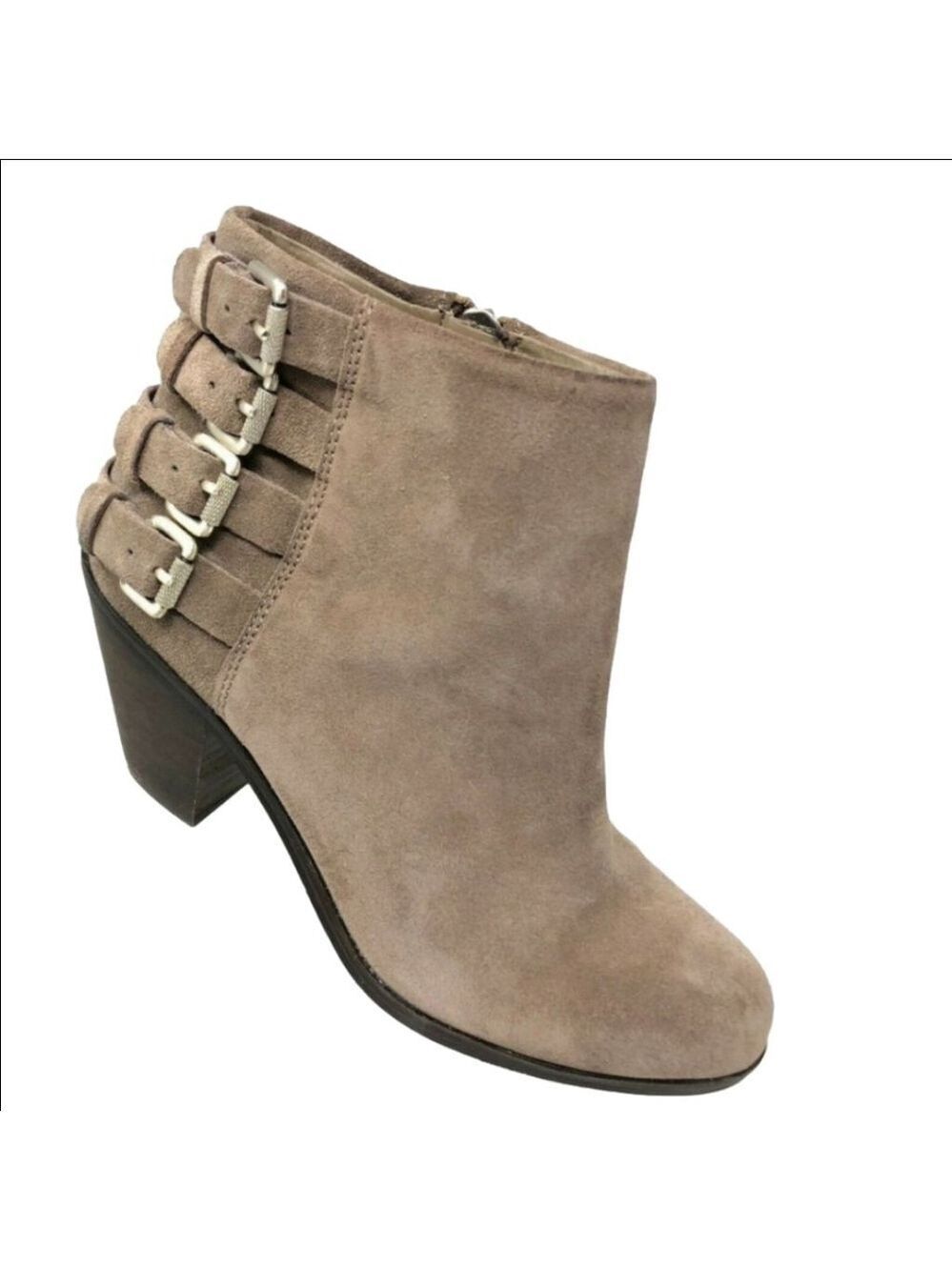 Sam Edelman Lucca Four Buckle Suede Boots Size 6M